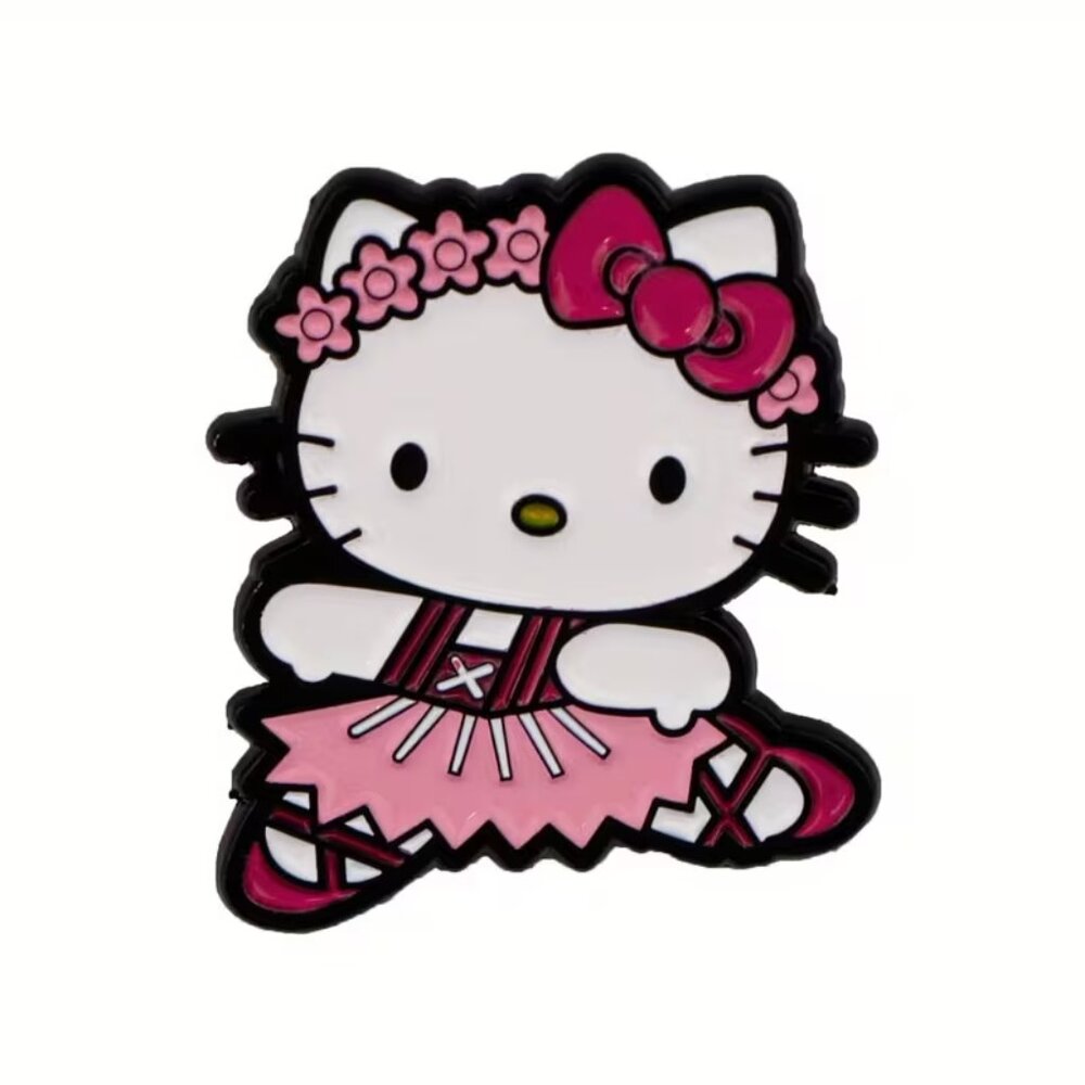 HELLO KITTY Pink Ballerina Enamel Lapel Pin Brooch (BRAND-NEW & SUPER CUTE!)